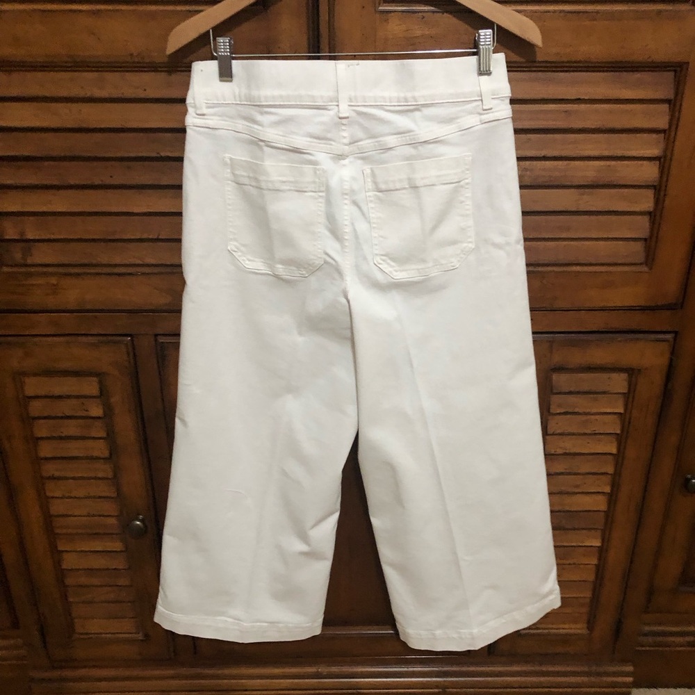 NEW! SPANX White Cropped Wide Leg Jeans - Size Petite Large ↩️ - Picture 7 of 12